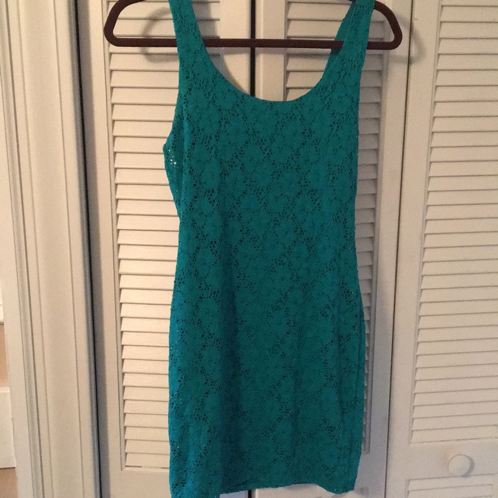 Lacey blue dress
